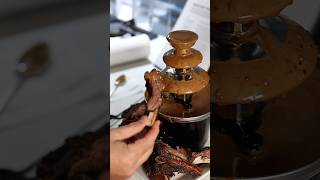 Steak peppercorn sauce in a fondue fountain [upl. by Sung]