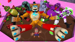 FNAF Security Breach ALL Animatronics DESTRUCTIONS FIVE NIGHTS AT FREDDYS SECURITY BREACH HG [upl. by Bing601]