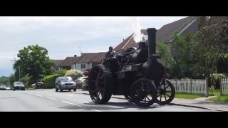 CRHnews  Traction engine Black Bess mounts pavement in Chelmsford [upl. by Assilak]