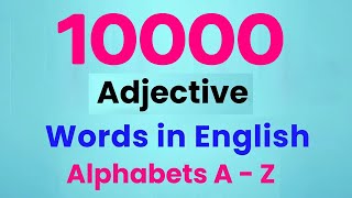 10000 Adjective Words in English  Part 1  betterlearning [upl. by Rust126]