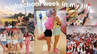 high school week in my life vlog spirit week homecoming football pep rally friends  more [upl. by Ycrep193]