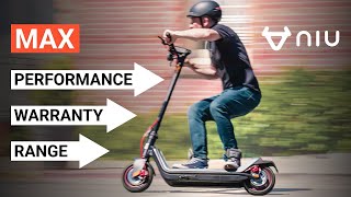 NIU KQi3 MAX Electric Scooter Review  Max Performance [upl. by Dnomder]