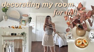 FALL ROOM MAKEOVER bake amp shop with me cozy fall decor and room tour 🍂˚ ༘ ೀ⋆｡˚☕️ [upl. by Ferro]