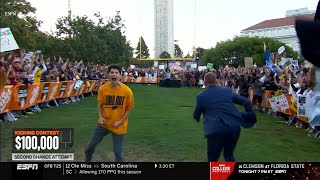 Cal student makes 100000 field goal during ESPNs College GameDay at UC Berkeley wearing vans [upl. by Ahsinrad]