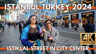 ISTANBUL TURKEY 2024 CITY CENTER LIVELY ISTIKLAL STREET 4K WALKING TOUR ULTRA HDSHOPSSTREET FOODS [upl. by Uyekawa]