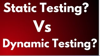 Static testing vs Dynamic Testing In Telugu🥳  Software Testing Tutorial for Beginners [upl. by Groveman]