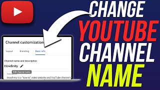 How to Change YouTube Channel Names  Step by Step [upl. by Eleahcim]