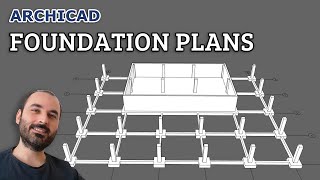 Foundation Plans in Archicad Tutorial [upl. by Akirdnuhs]