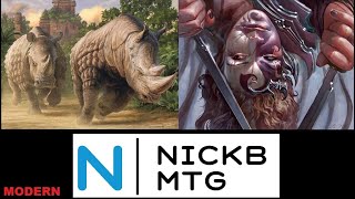 MTG  Modern  Friday Footfalls 18  Another League with Temur Rhinos [upl. by Aillicsirp]