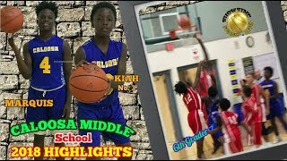 CALOOSA MIDDLE SCHOOL 2018 HIGHLIGHTS of MARQUIS amp KIAH  2 SENIORS POSTERIZED by a 6th Grader [upl. by Winstonn293]