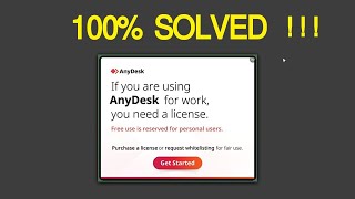 AnyDesk License Warning Reset  If you are using any desk for work you need a license  SOLVED [upl. by Leahcimaj384]