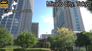 From Tamachi Sta to Shinagawa Sta  Minato CityTokyo  4K HDR  田町駅から品川駅 [upl. by Merill]