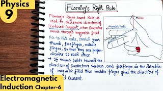 9 Flemings Right hand rule Electromagnetic induction class 12 Physics neet physics Jee physics [upl. by Norah]