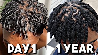 1 Year Visual Locs Journey  1  12 Months Starter Locs Dreadlocks Journey [upl. by Dee221]