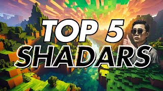 TOP 5 Shaders minecraft minecraft nit10sop [upl. by Ebbarta968]