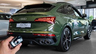 2023 Audi SQ5 Sportback TDI 341hp in District green metallic  Sound amp Visual Review [upl. by Nonnaehr]