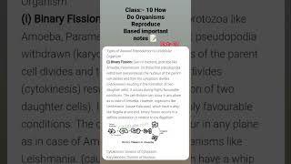 Class 10 How do organisms reproduce based important notes 📝 for all students part 02 [upl. by Esidnak]