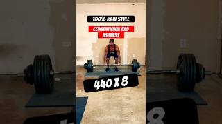 440 lb Deadlift 8 Reps  164 Raw lift [upl. by Rolo255]