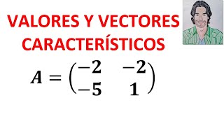 VALORES y VECTORES propios de una matriz 2x2 ejercicios resueltos  EIGENVALOR y EIGENVECTOR [upl. by Joline]