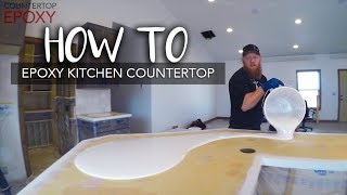 HOW TO  Epoxy Kitchen Countertop  Countertop Epoxy  White Marble Countertop  Kitchen Countertop [upl. by Birck]