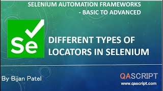 Selenium Automation Framework Tutorial  Different types of locators in Selenium [upl. by Samira]