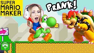 HobbyKids Play MARIO MAKER and PRANK HobbyMom on HobbyKidsGaming [upl. by Ettore226]