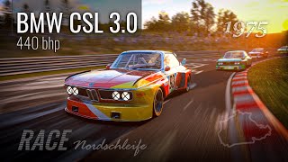 BMW CSL 30 1975 Cinematic Race Nurburgring drone camera  Assetto Corsa [upl. by Ecallaw636]