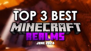 TOP 3 REALMS FOR Minecraft Bedrock 120 REALM CODE  JUNE 2024 [upl. by Ahtaela]