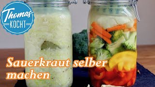 Sauerkraut selber machen  einfach und gesund  Thomas kocht [upl. by Yendic842]