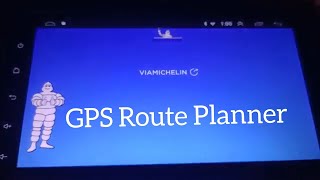 2DIN autoradio android  testing ViaMichelin GPS Route Planner [upl. by Itak]