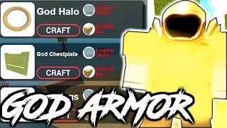 UNLOCKING THE GOD ARMOR SET TENTH REBIRTH Roblox Booga Booga [upl. by Abas751]