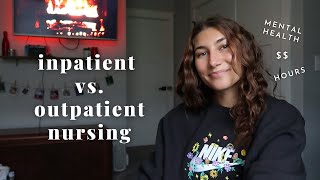 INPATIENT VS OUTPATIENT NURSING  hours  mental health amp all about my new infusion job [upl. by Gram2]