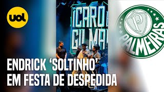 ENDRICK SOLTA A VOZ E DANÇA EM FESTA DE DESPEDIDA DO PALMEIRAS VEJA [upl. by Aicilyt]