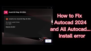 How to Fix Autocad 2024 install Error [upl. by Audres]