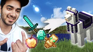 Minecraft But Llama Spit OP items [upl. by Bucky]