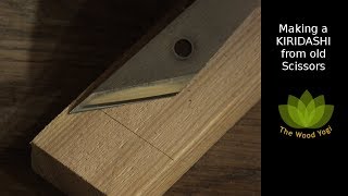 How to make a Kiridashi style Knife from old Scissors  DIY Woodworking Marking Tool [upl. by Aniluap420]