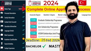 How to apply for Turkey Burslari Scholarship 2024online Application Process  No IELTS  MBBS [upl. by Darwen]