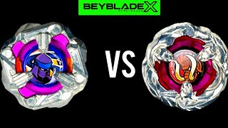 KNIFE SHINOBI 460F vs TUSK MAMMOTH 360T  BEYBLADE X BATTLE [upl. by Renrew]