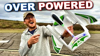 YOU WONT BELIEVE this 60 OVERPOWERED Land Air and Sea RC Plane [upl. by Docilla]