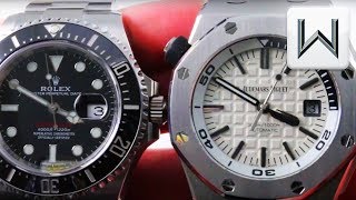 Rolex Sea Dweller 4000 vs Audemars Piguet Royal Oak Offshore Diver 126600 15710ST Watch Review [upl. by Suoicerp]