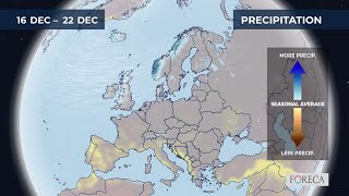 Monthly precipitation forecast for Europe 21112024 [upl. by Enirual]