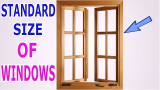 What is the standard size of a window in residential Buildings [upl. by Leann783]