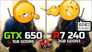 GTX 650 vs R7 240  Gpu War [upl. by Codel891]