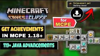 Advancement Addon for MCPE 118  Java Achievements mod for mcpe in hindi 2022  RexPro Gamer [upl. by Idnahr]