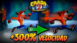 Crash Bandicoot 2 pero AL 300 de VELOCIDAD en TODO [upl. by Nnair514]