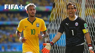 BRAZIL VS CHILE 2014 FIFA World Cup Penalty Shootout [upl. by Zashin]