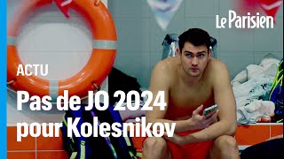 La star de natation russe Kliment Kolesnikov ne participera aux JO 2024 [upl. by Ynnal210]