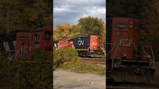 TRAINS SHORTS CN Long Hood Forward on Cool Trains in Montreal YouTube Channel [upl. by Asserak750]