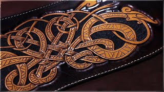 How to Dye Resist and Antique Leather Carving [upl. by Heber]