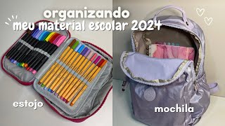 organizando meu material escolar 2024💫📚💕 [upl. by Glynda680]